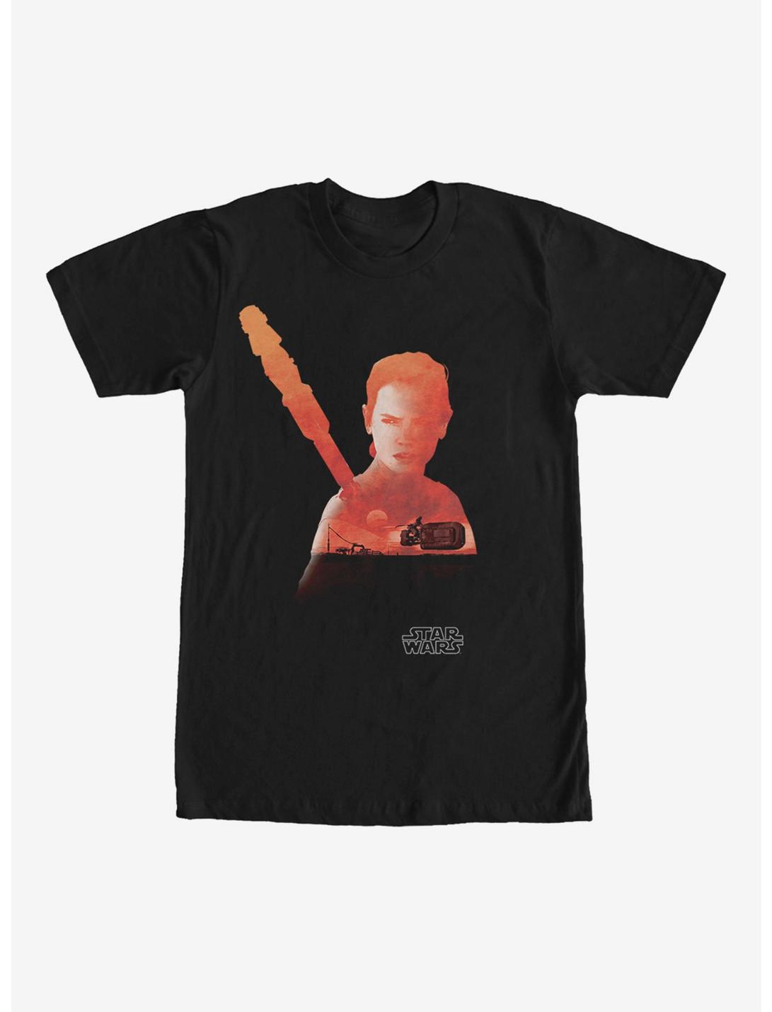 Star Wars Rey Speeder Silhouette T-Shirt, BLACK, hi-res