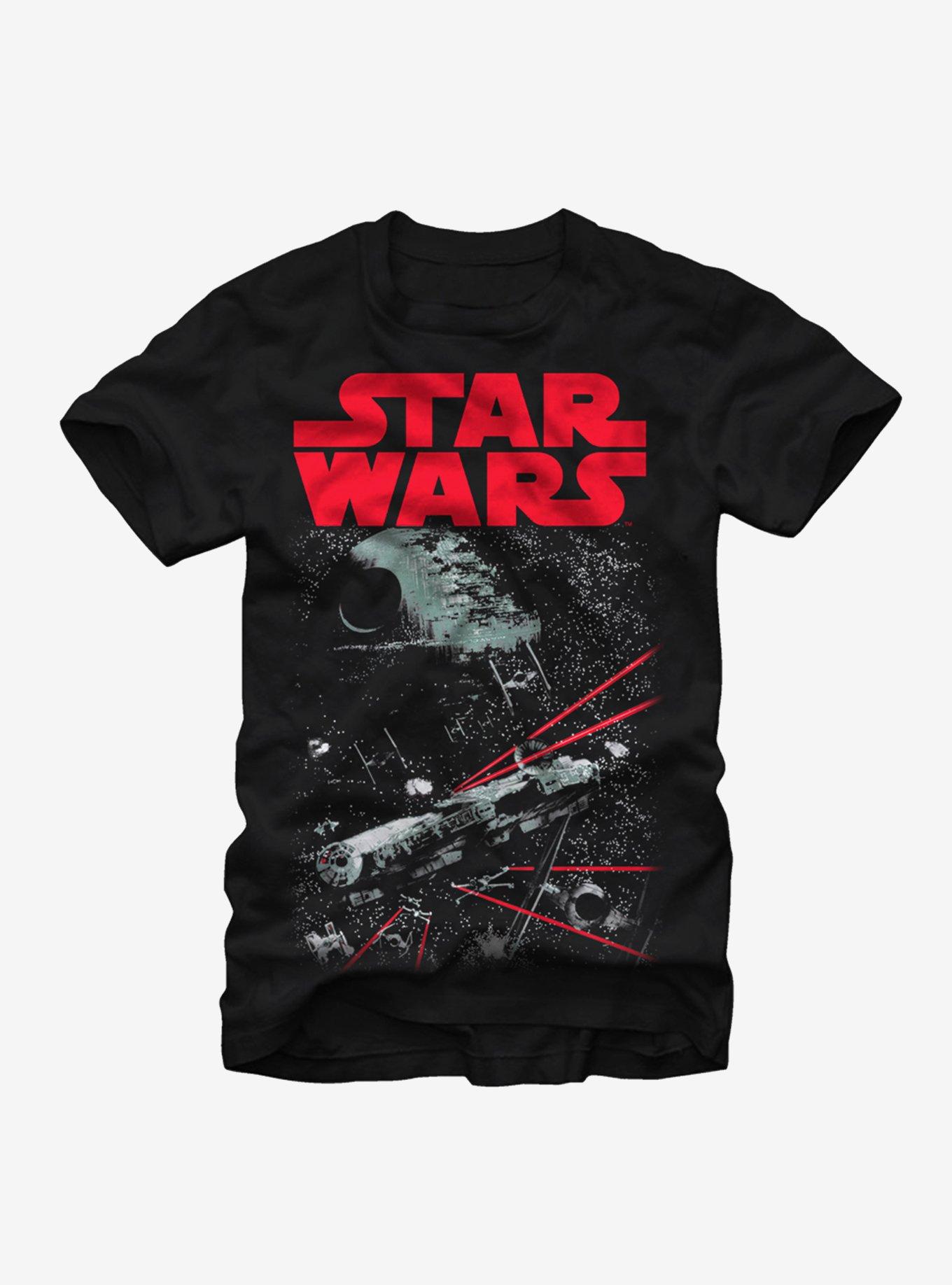 Star Wars Space Fight T-Shirt, BLACK, hi-res