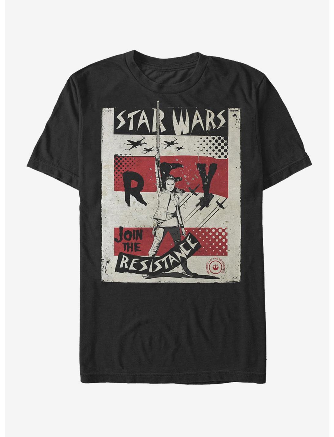 Star Wars Join Rey Poster T-Shirt, BLACK, hi-res