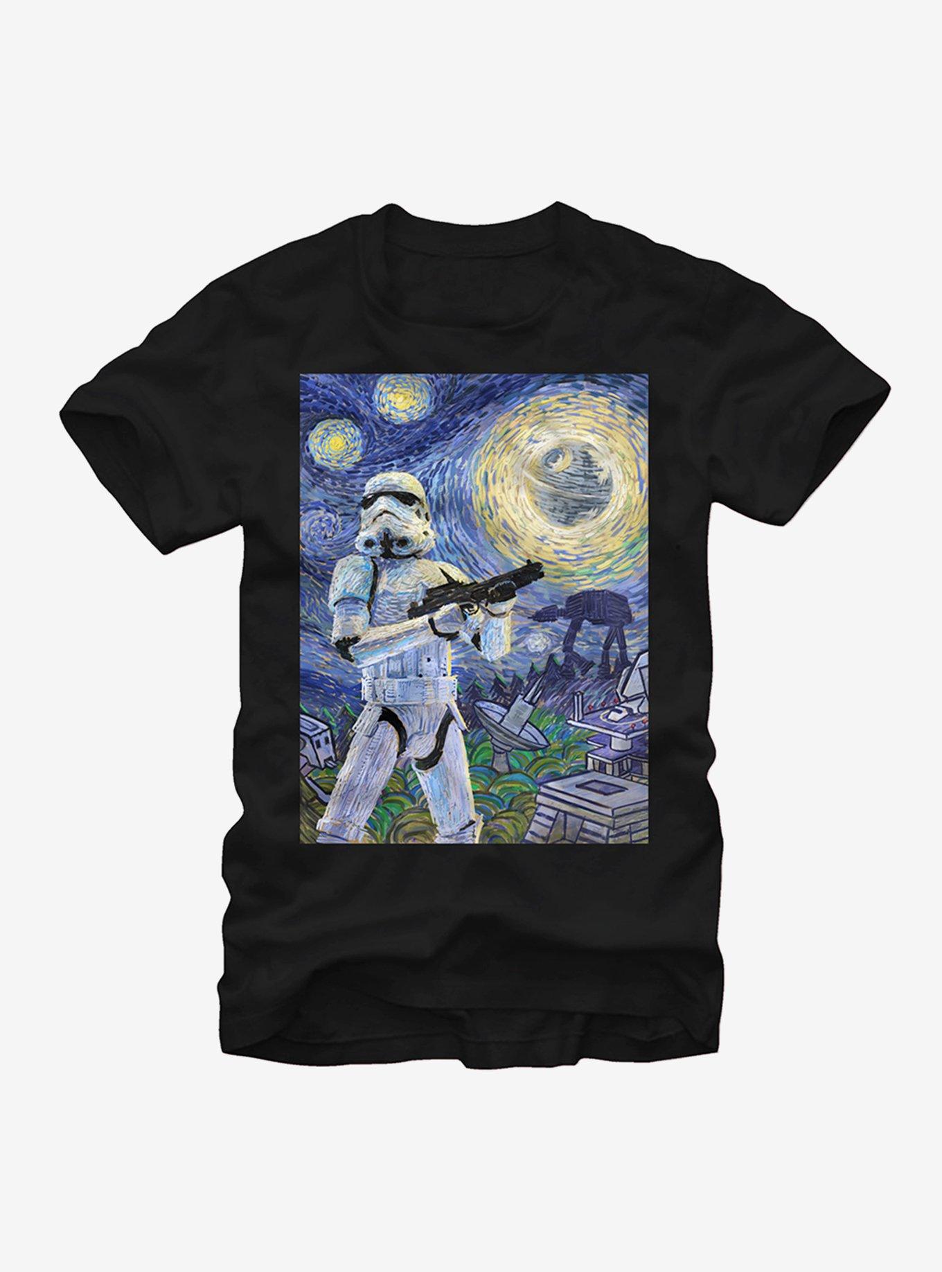 Wars Stormtrooper Starry T-Shirt - BLACK | BoxLunch