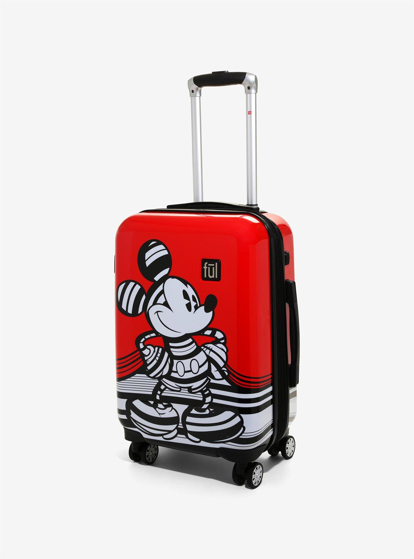 Disney Mickey Mouse Striped 21 Inch Luggage BoxLunch
