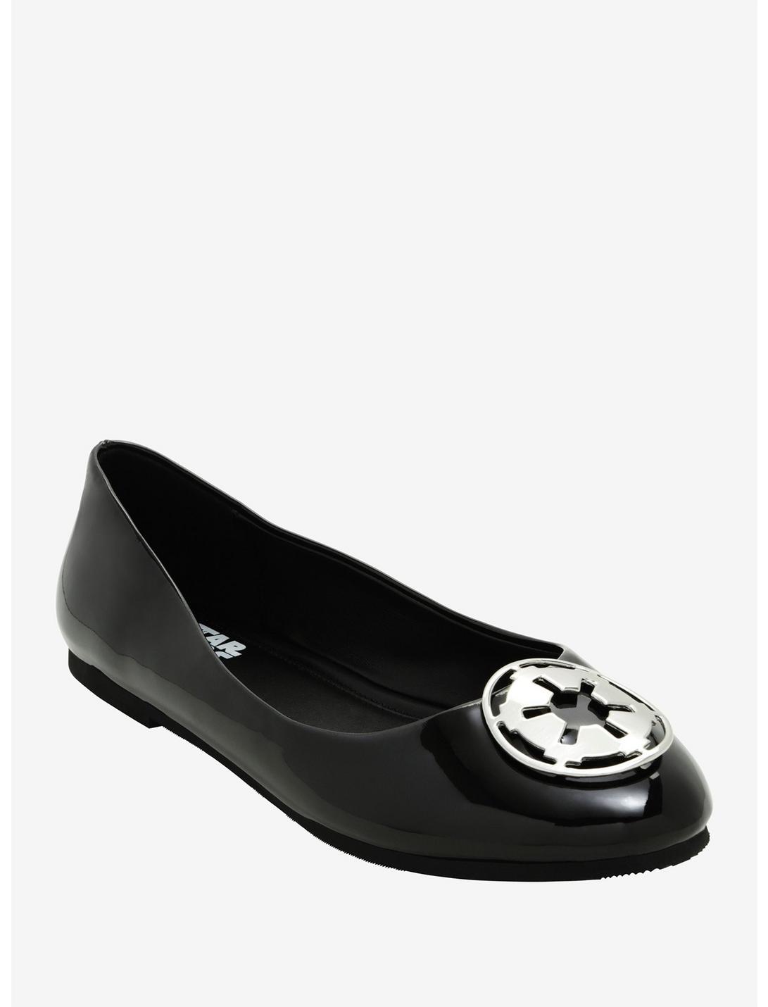 Star Wars Galactic Empire Patent Leather Flats Her Universe Exclusive, BLACK, hi-res