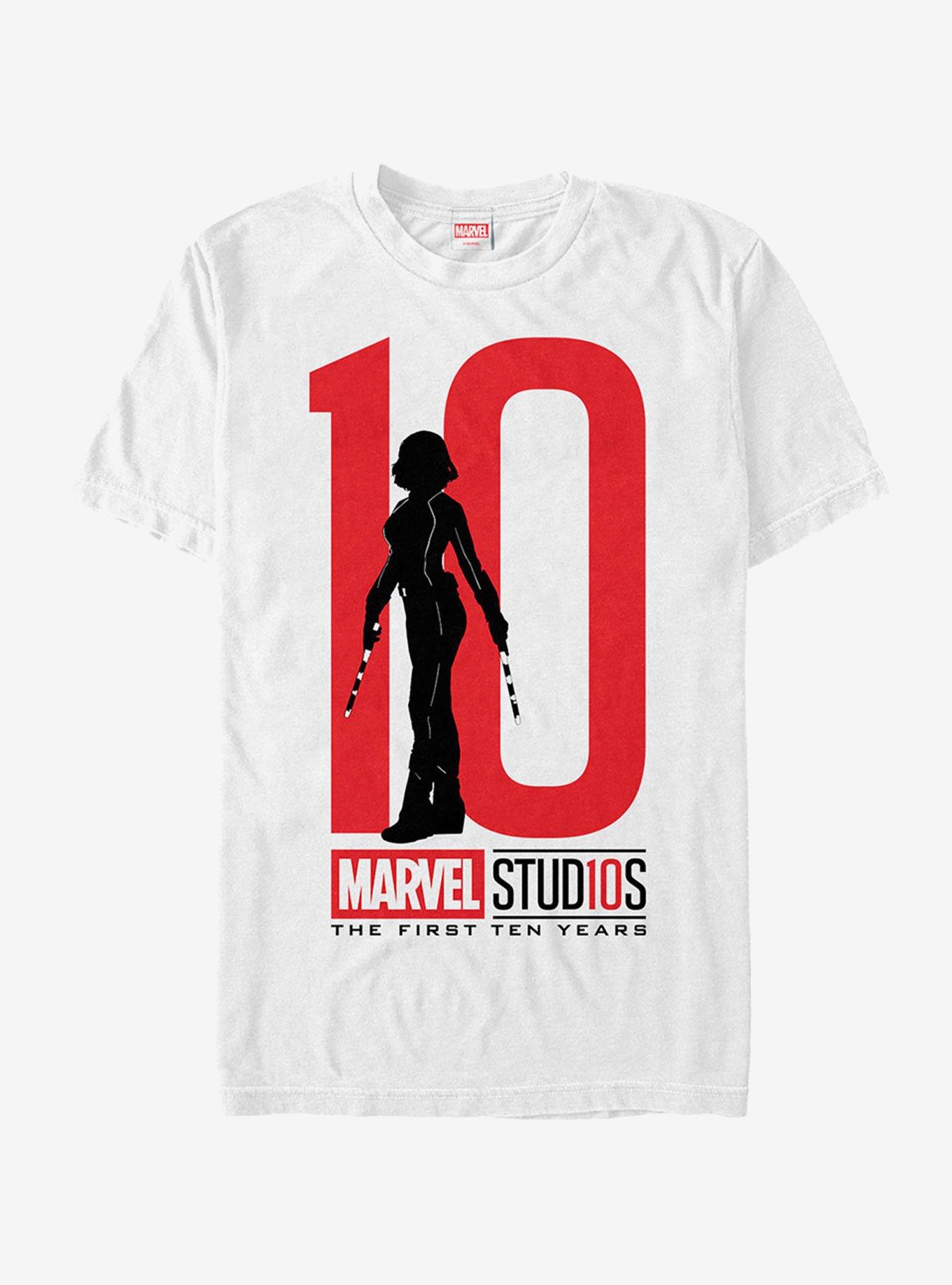 Marvel 10 Anniversary Black Widow T-Shirt, WHITE, hi-res