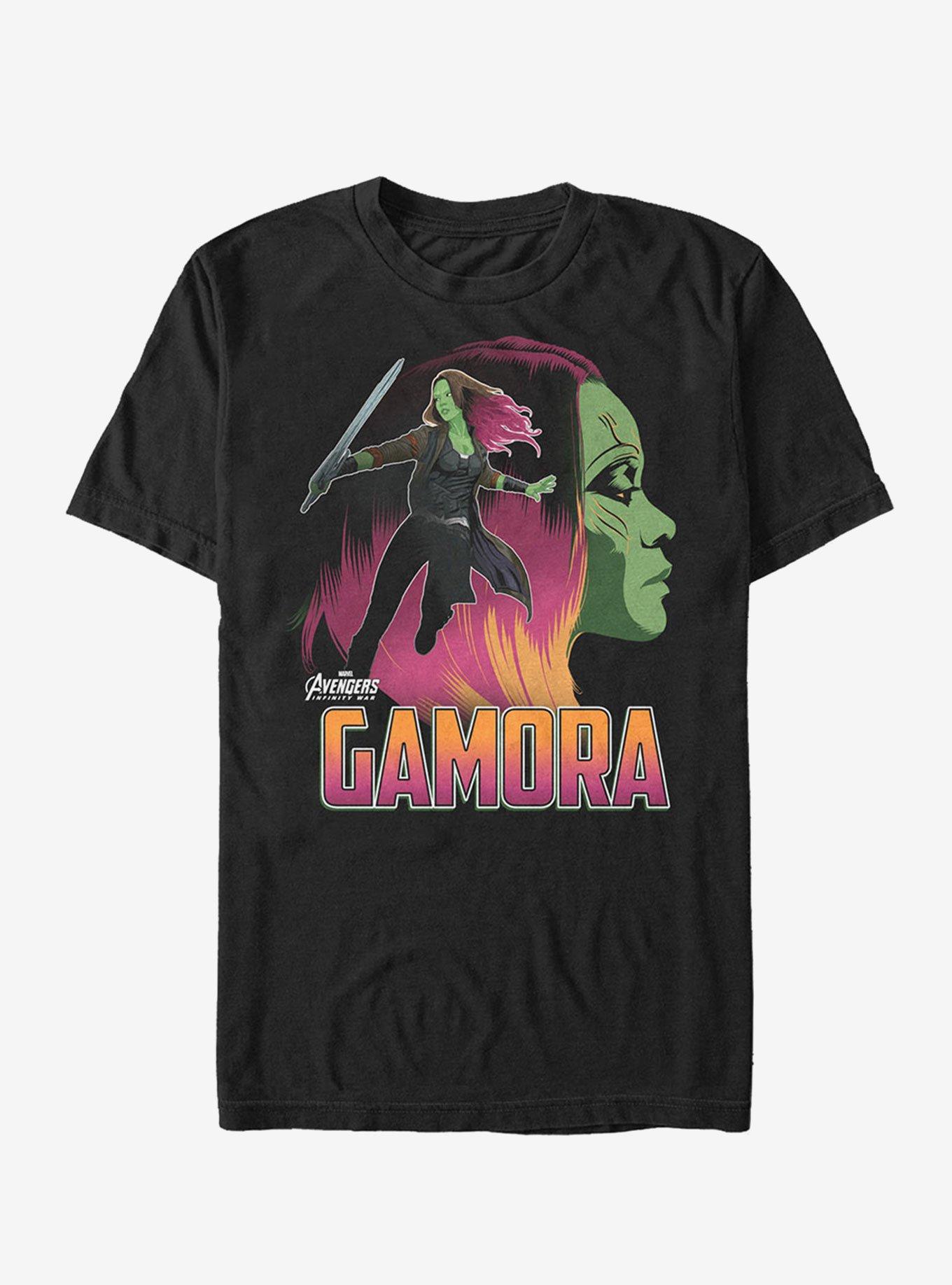 Marvel Avengers: Infinity War Gamora Portrait T-Shirt, BLACK, hi-res