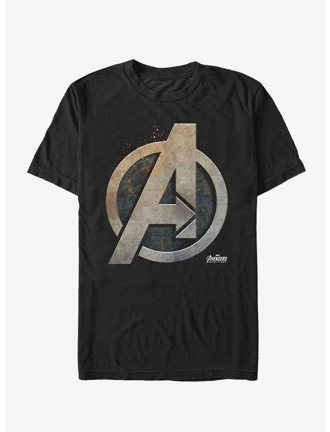 Marvel Avengers: Infinity War Metal Logo T-Shirt, BLACK, hi-res