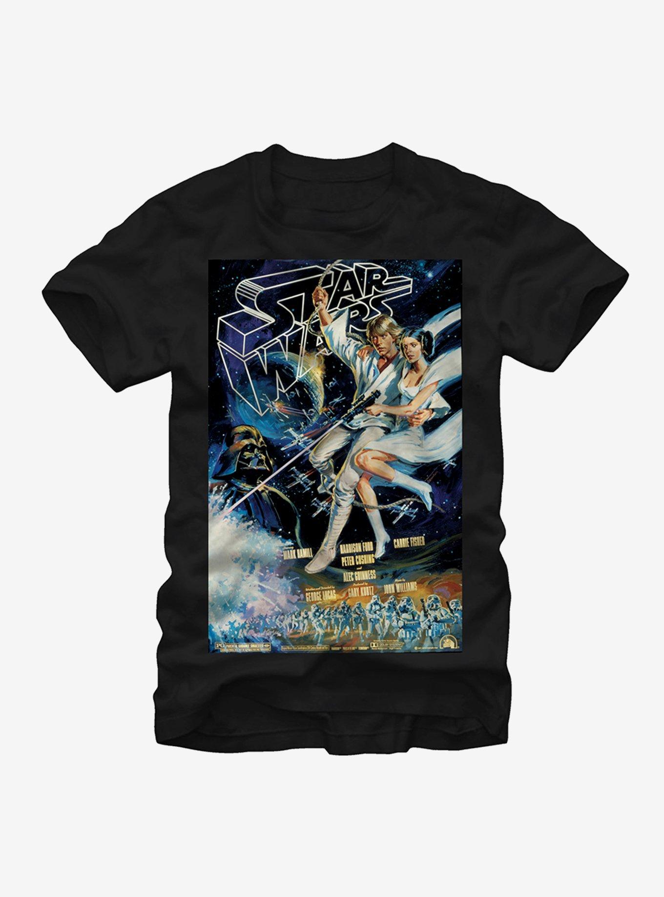 Star Wars Vintage A New Hope Poster T-Shirt, BLACK, hi-res
