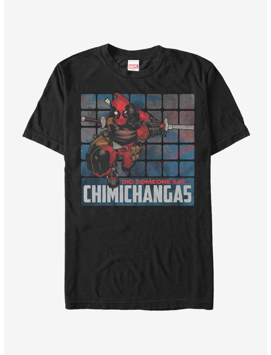 Marvel Deadpool Someone Say Chimichangas T-Shirt, BLACK, hi-res