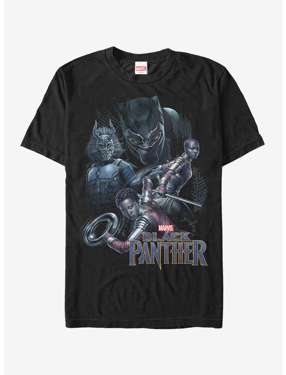 Marvel Black Panther 2018 Character View T-Shirt, BLACK, hi-res