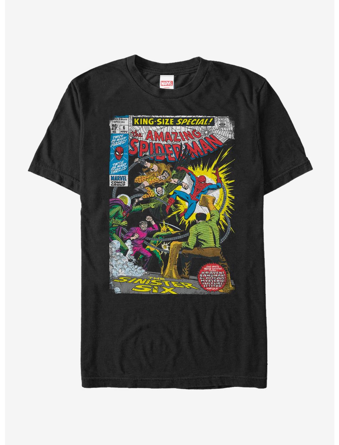 Marvel Spider-Man Sinister Six Comic T-Shirt, BLACK, hi-res