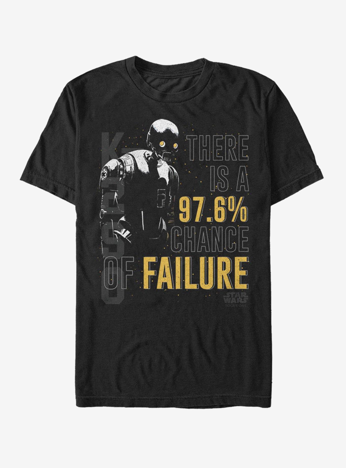 Star Wars K-2SO Chance of Failure T-Shirt, BLACK, hi-res