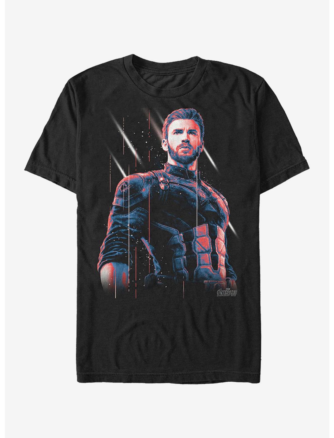Marvel Avengers: Infinity War Captain America Streak T-Shirt, BLACK, hi-res