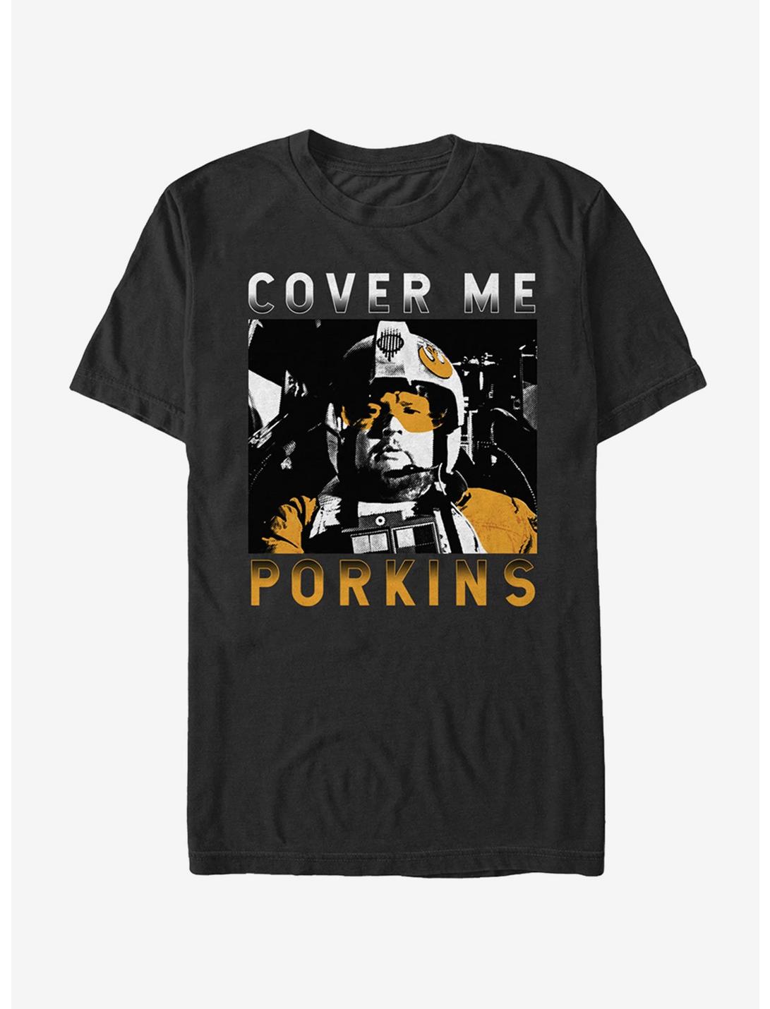 Star Wars Cover Me Porkins T-Shirt, BLACK, hi-res