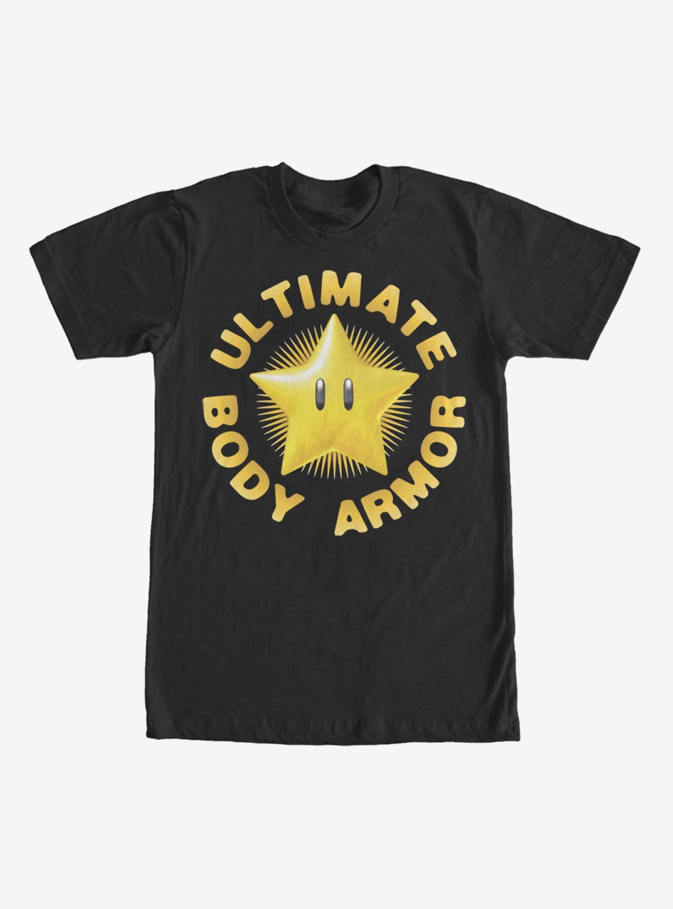 Nintendo Mario Super Star Body Armor T-Shirt, BLACK, hi-res