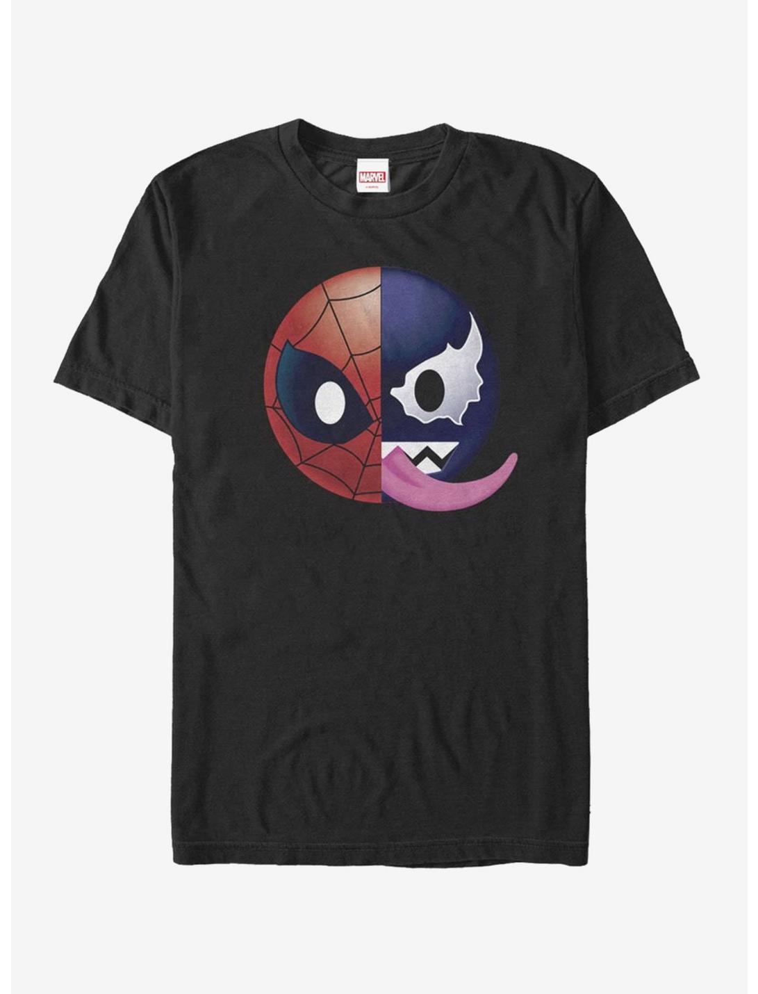 Marvel Venom Spider-Man Split Emoji T-Shirt, BLACK, hi-res