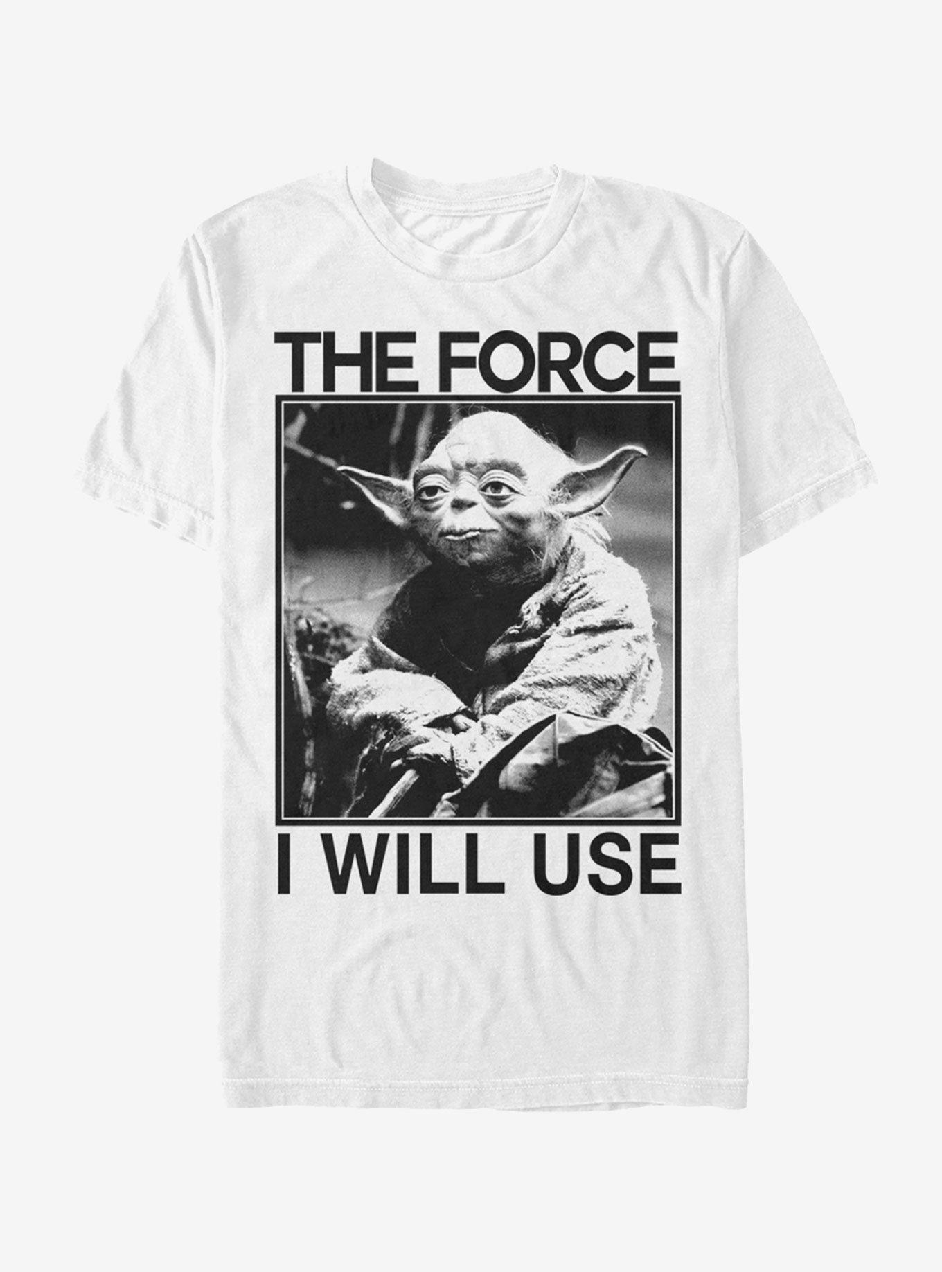 Star Wars Yoda Use the Force T-Shirt - WHITE | BoxLunch
