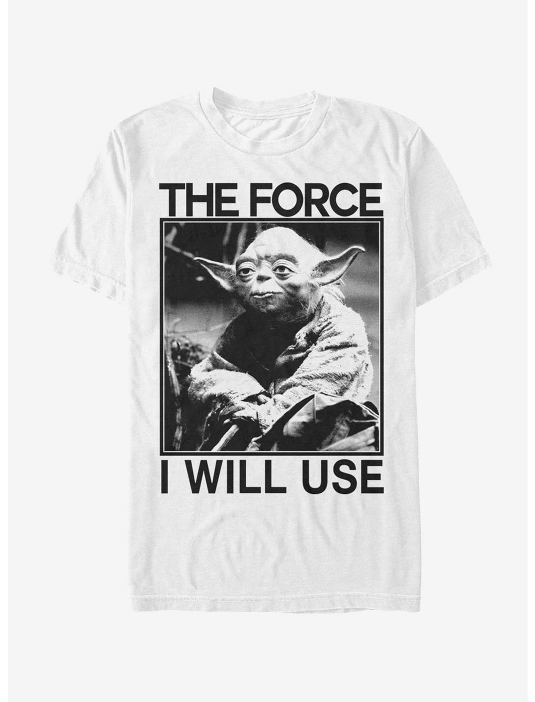 Star Wars Yoda Use the Force T-Shirt, WHITE, hi-res