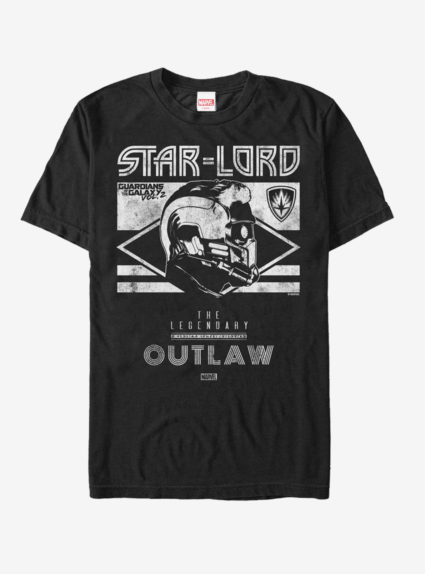 Marvel Guardians of Galaxy Vol. 2 Star-Lord Legend T-Shirt, BLACK, hi-res