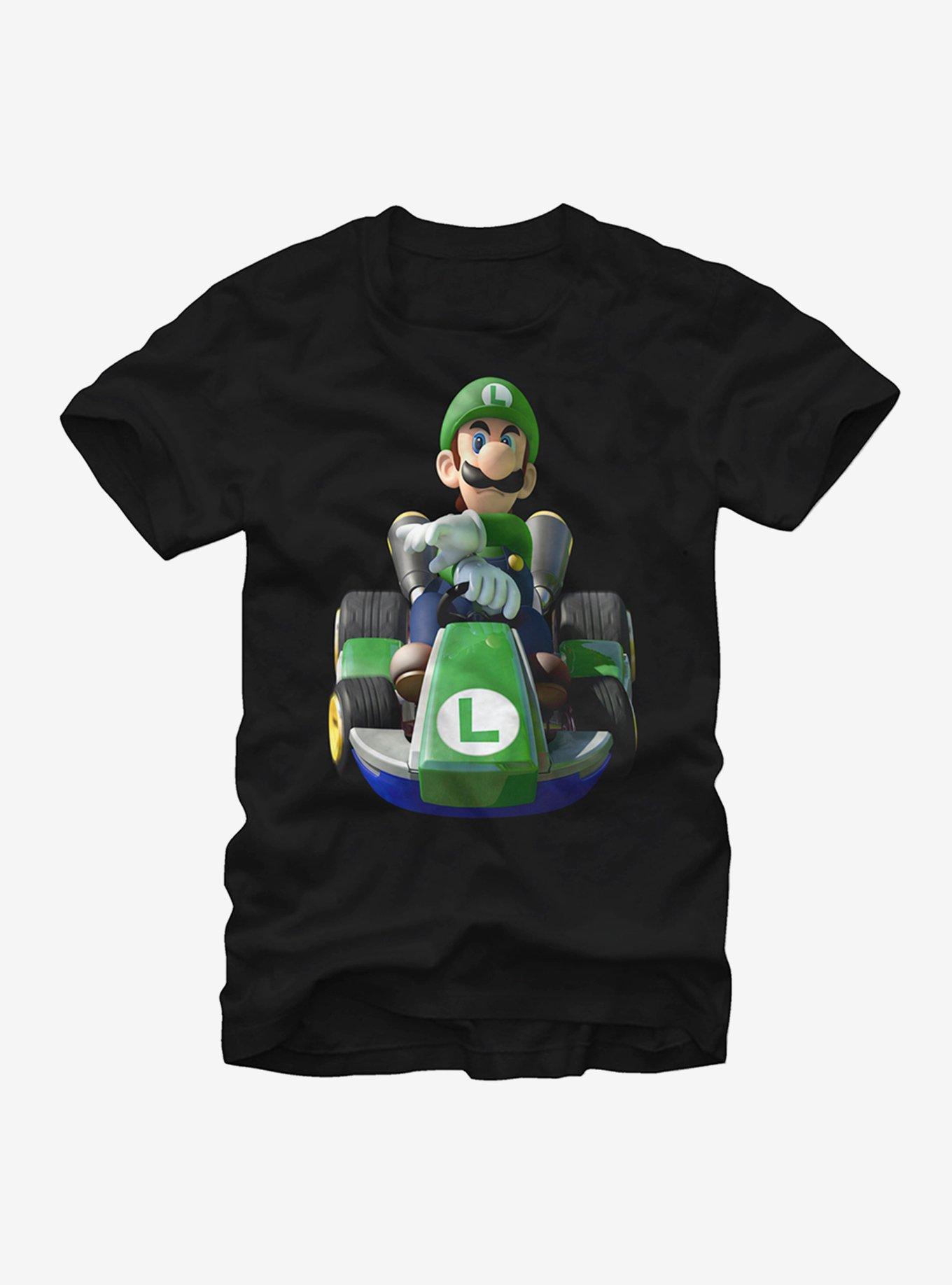 Nintendo Mario Kart Luigi Driving T-Shirt, , hi-res