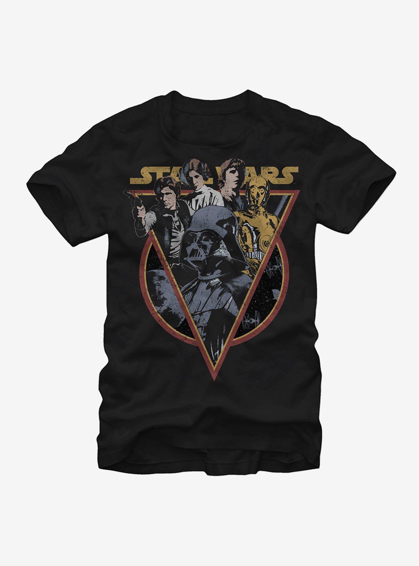 Star Wars Retro Characters T-Shirt, BLACK, hi-res