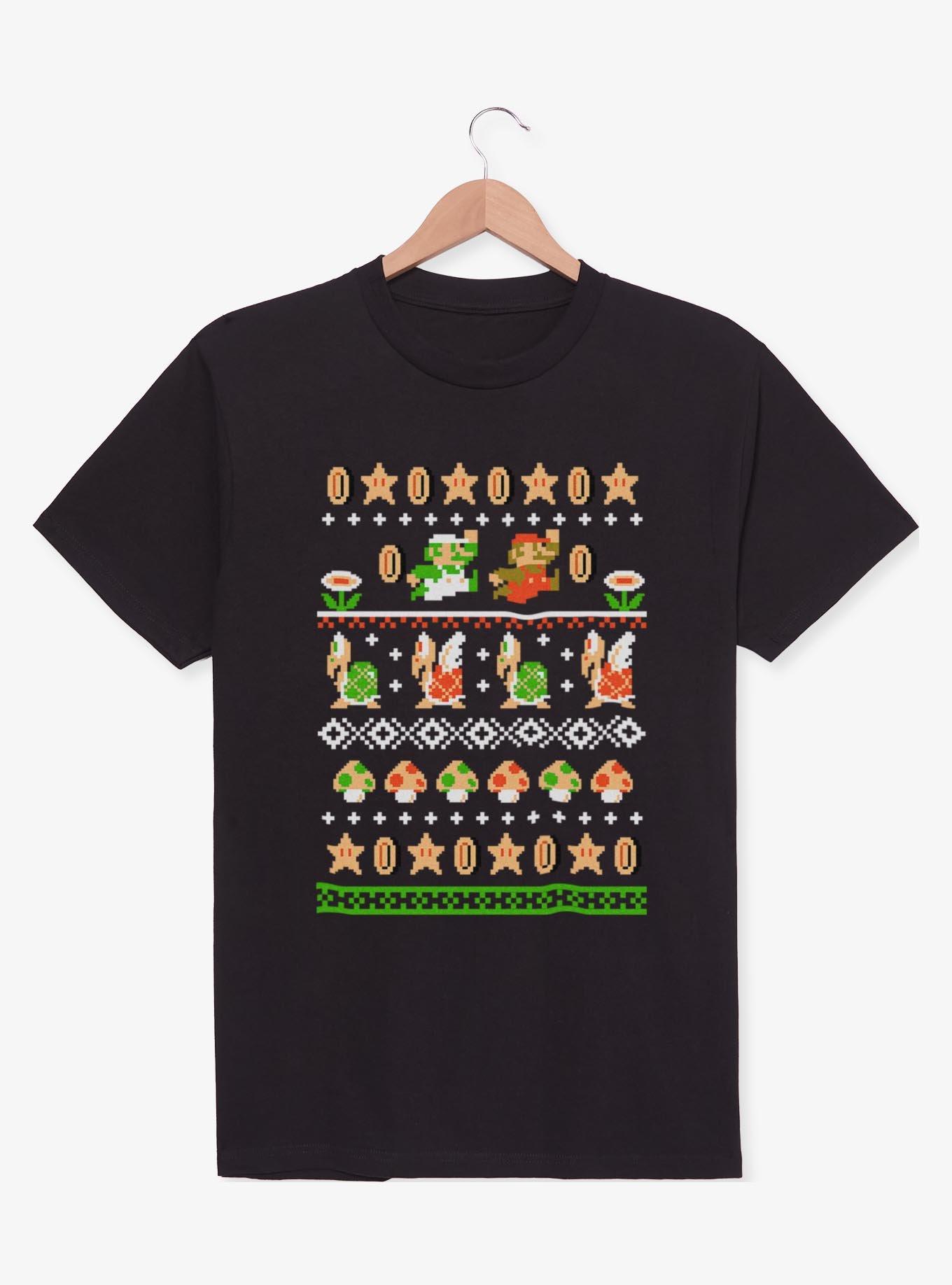 Nintendo Super Mario Bros Pattern T-Shirt