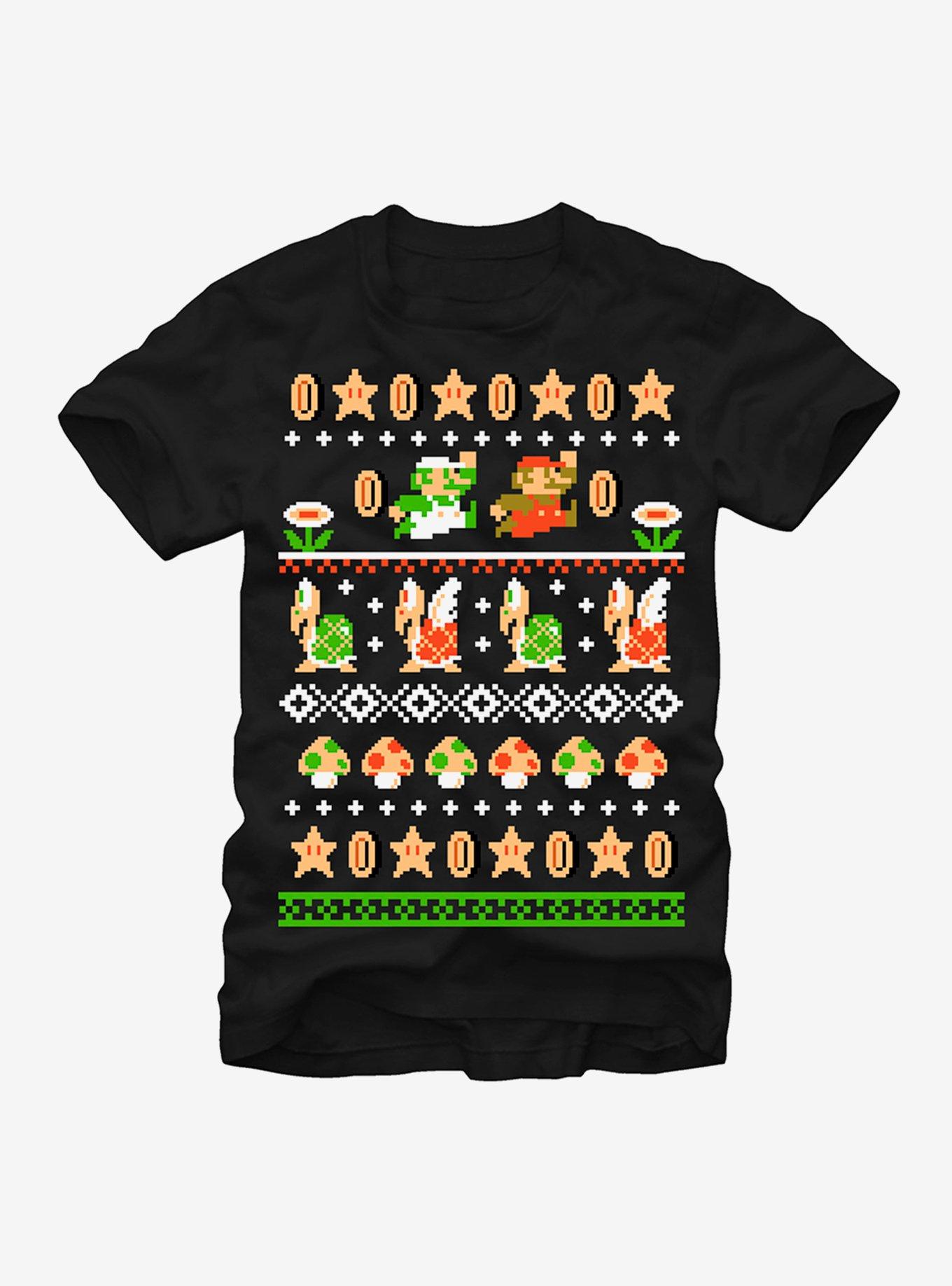 Nintendo Super Mario Bros Pattern T-Shirt, , hi-res