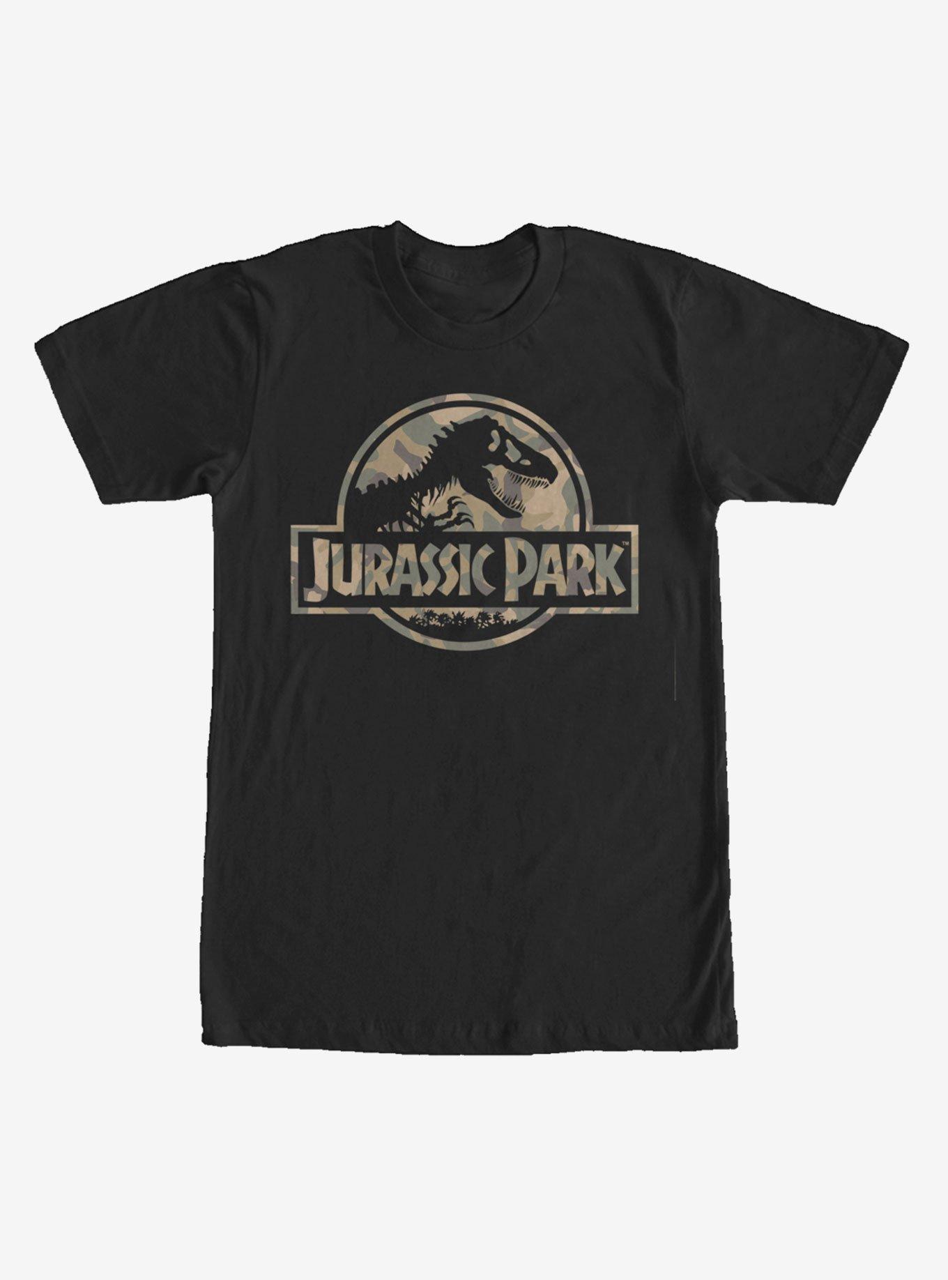 Jurassic Park Camo Logo T-Shirt, , hi-res