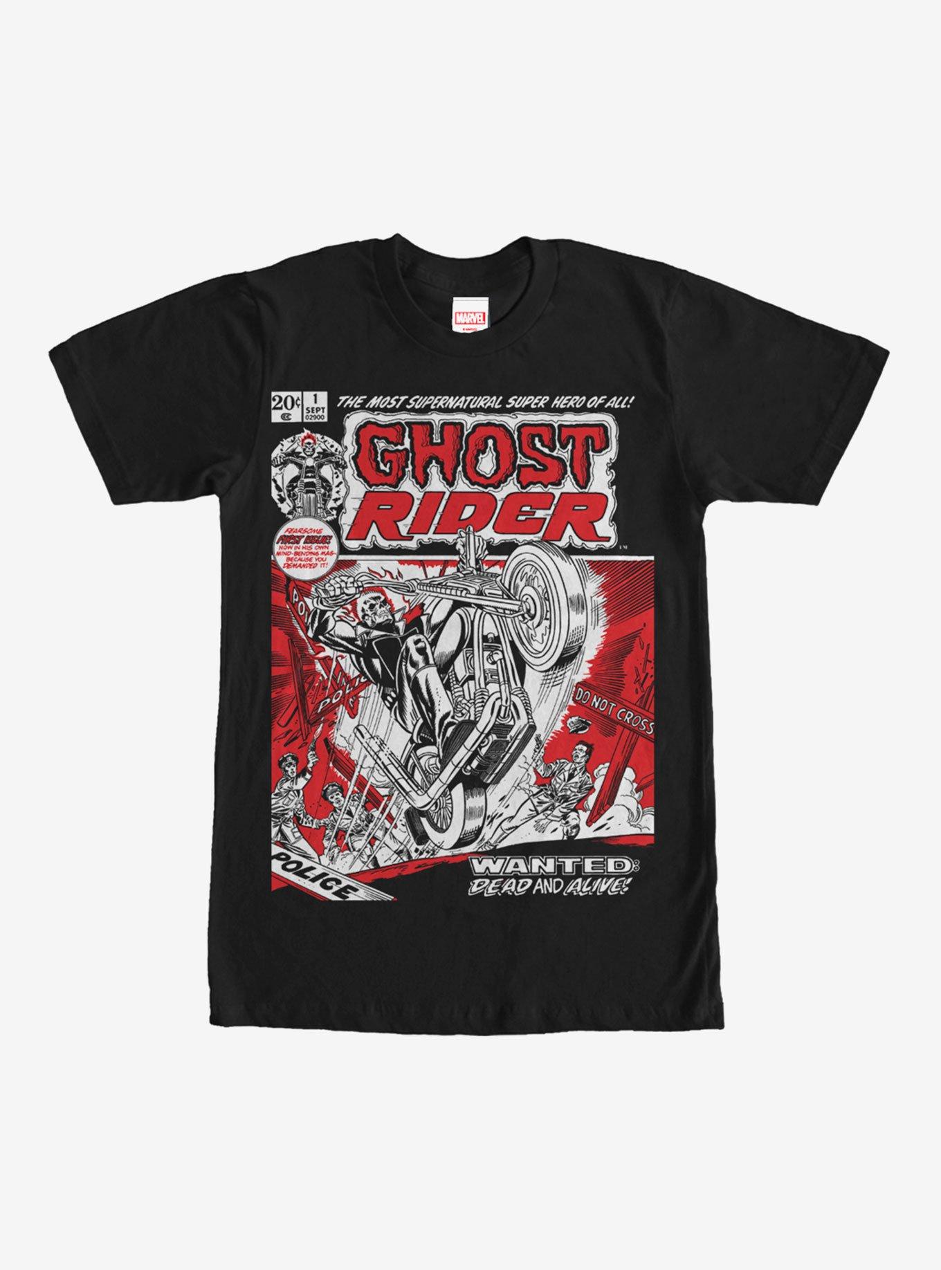 Marvel Ghost Rider Comic Book Cover Print T-Shirt, , hi-res