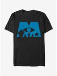 Plus Size Disney Pixar Monsters, Inc. Logo Silhouette T-Shirt, BLACK, hi-res
