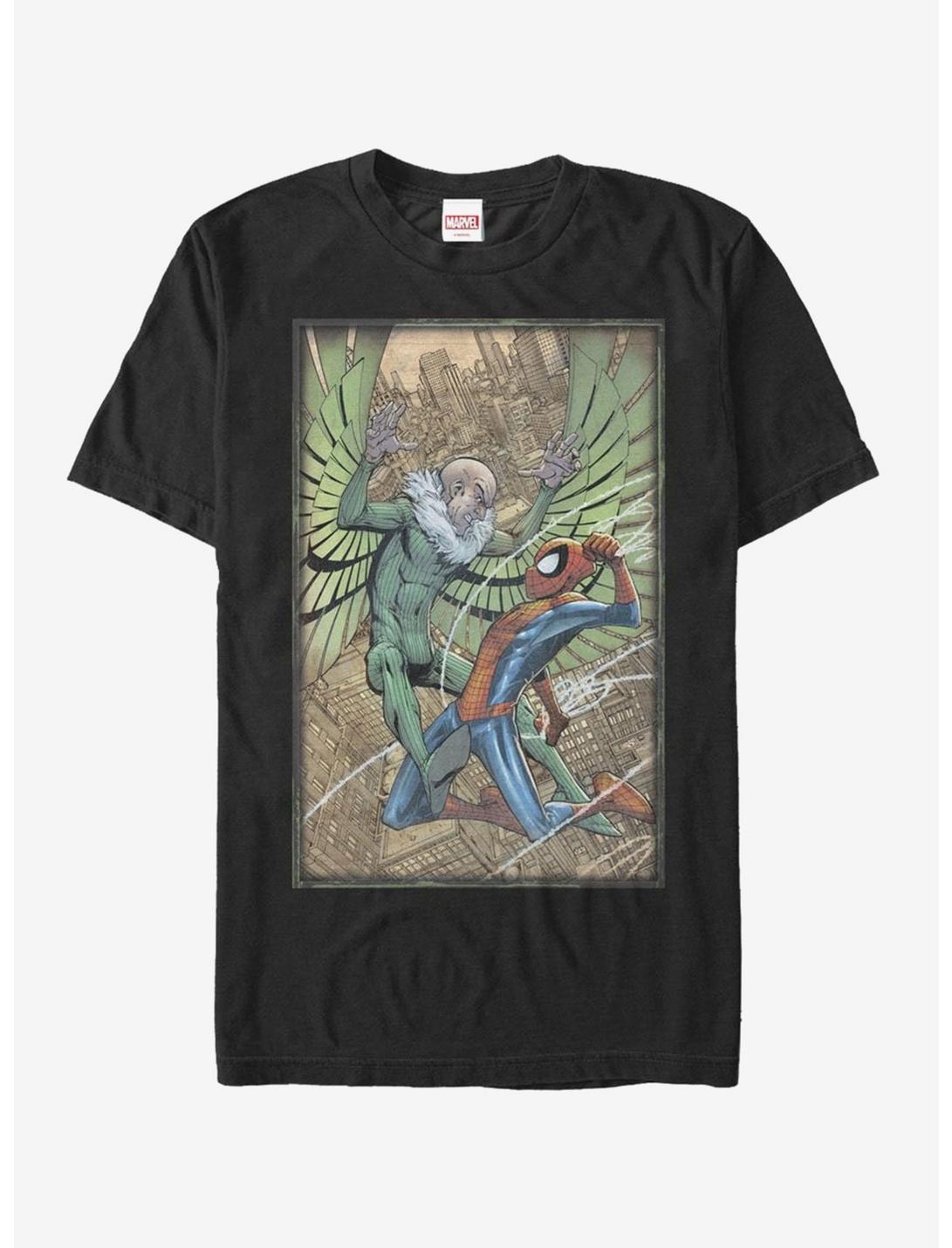 Marvel Spider-Man Vulture Fight T-Shirt, BLACK, hi-res