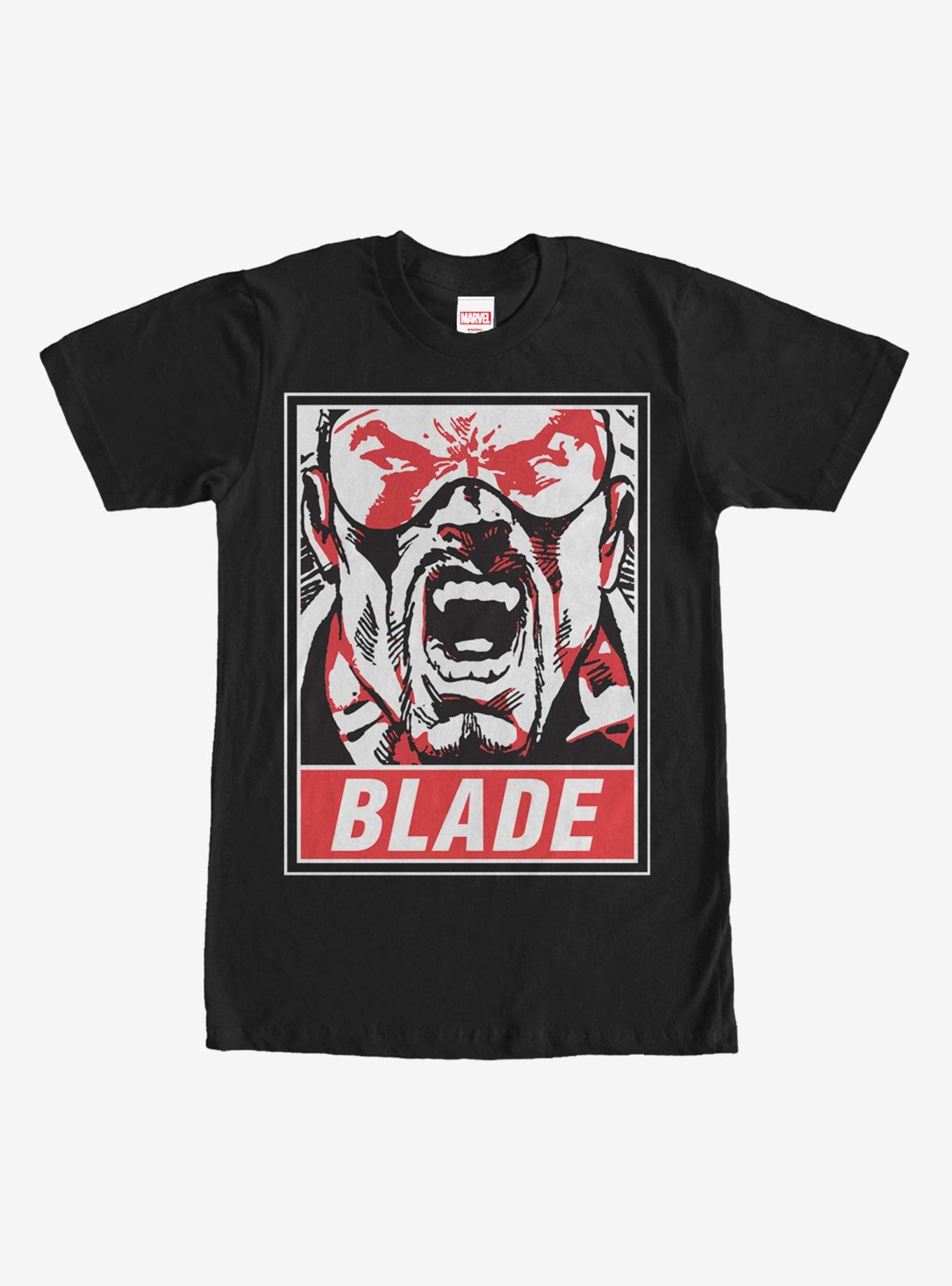 Marvel Blade Poster T-Shirt, BLACK, hi-res