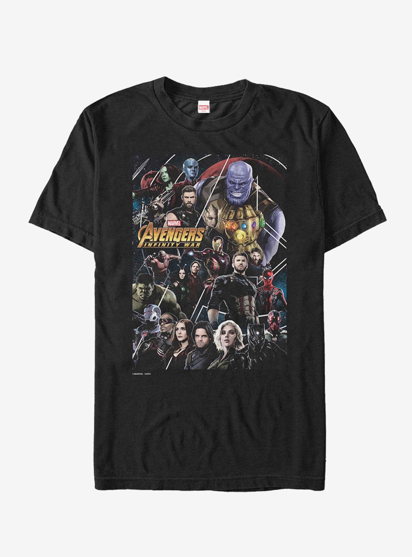 Marvel Avengers: Infinity War Character View T-Shirt - BLACK | BoxLunch