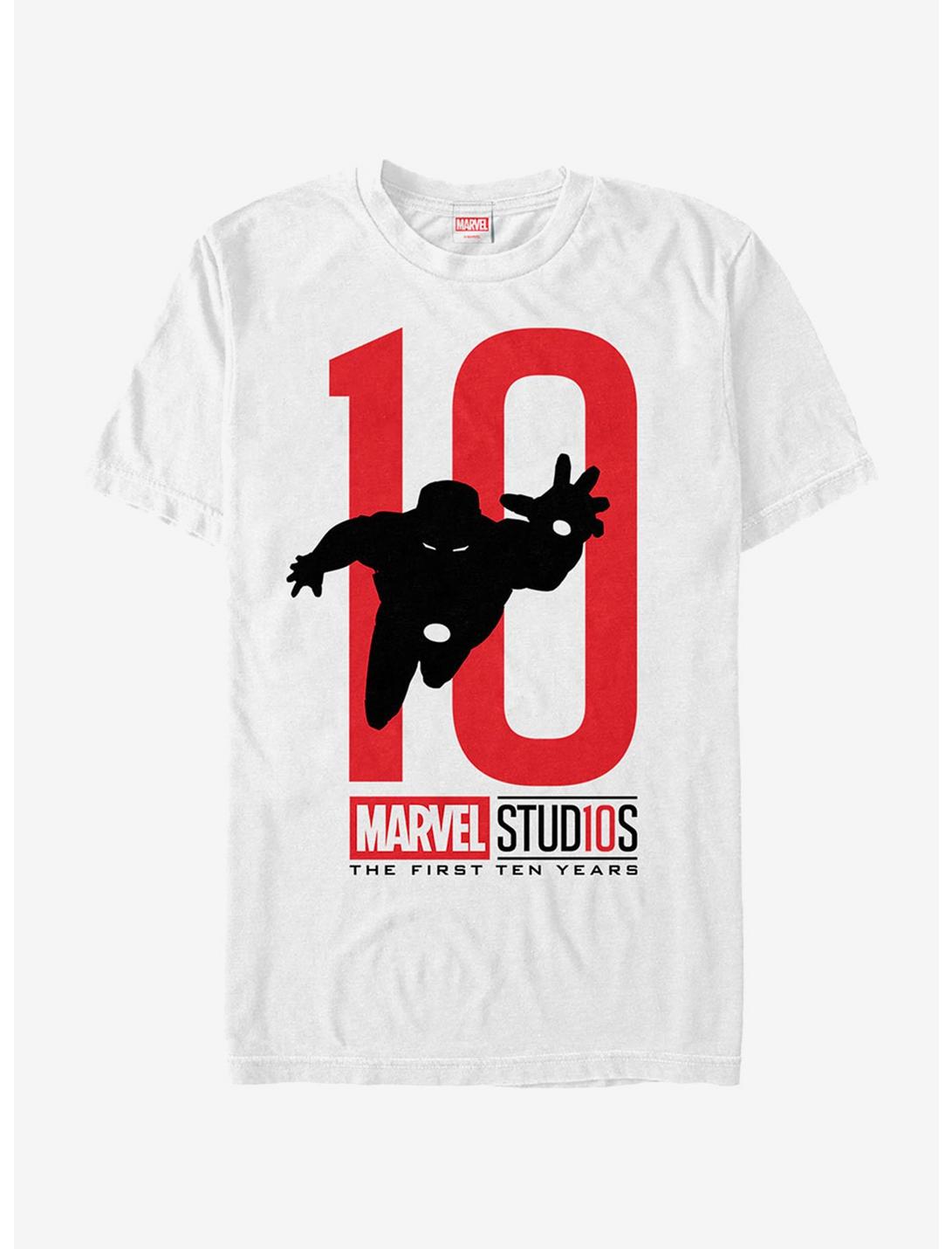 Marvel 10 Anniversary Iron Man T-Shirt, WHITE, hi-res