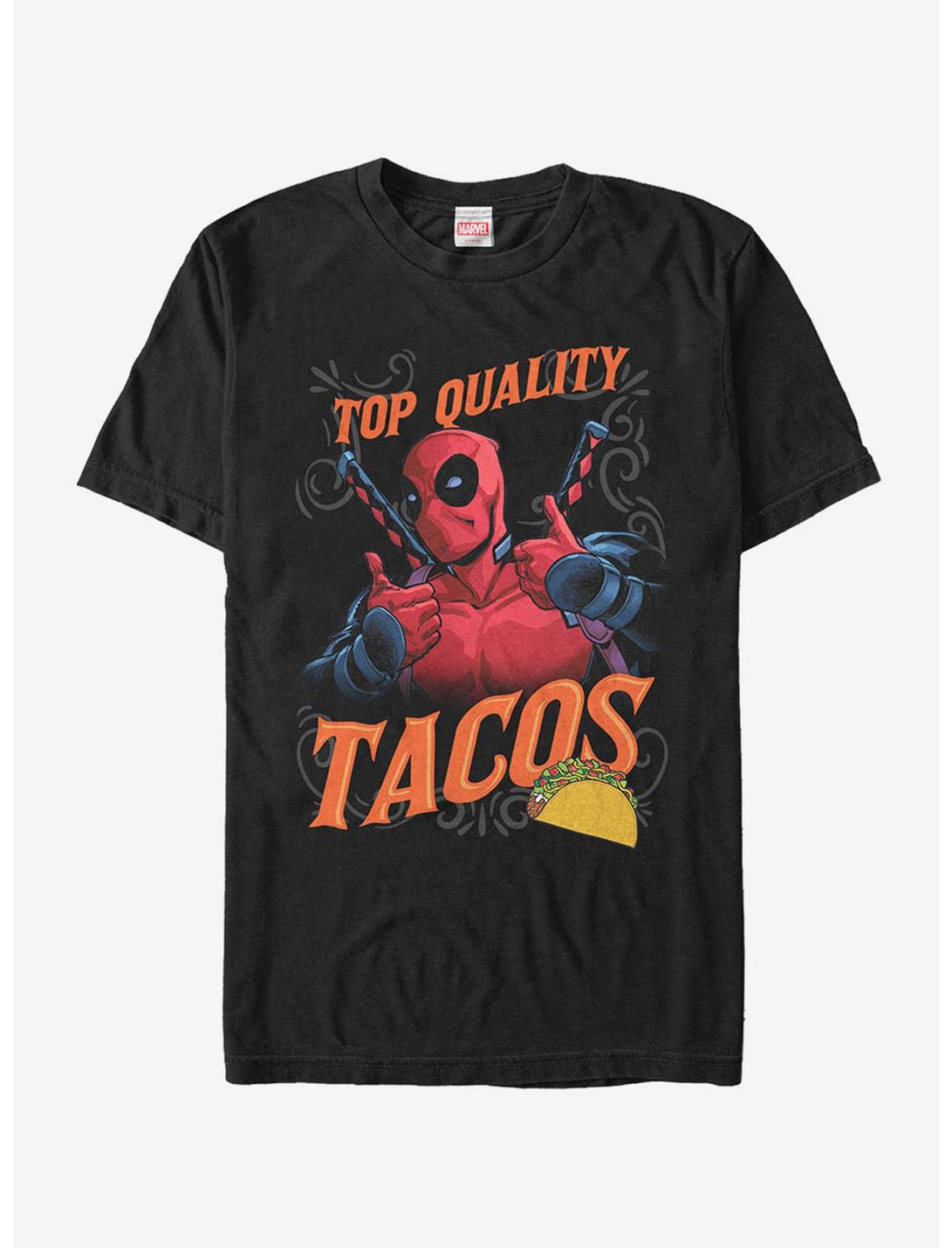 Marvel Deadpool Top Quality Tacos T-Shirt, BLACK, hi-res