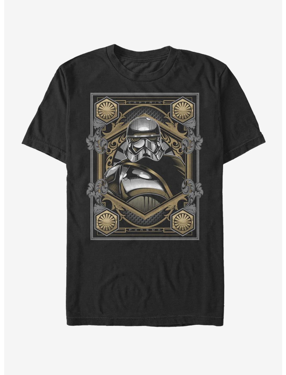 Star Wars Captain Phasma Card T-Shirt, BLACK, hi-res