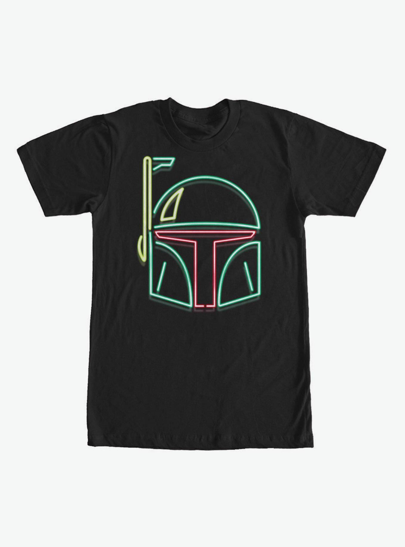 Star Wars Boba Fett Neon Sign Helmet T-Shirt, , hi-res