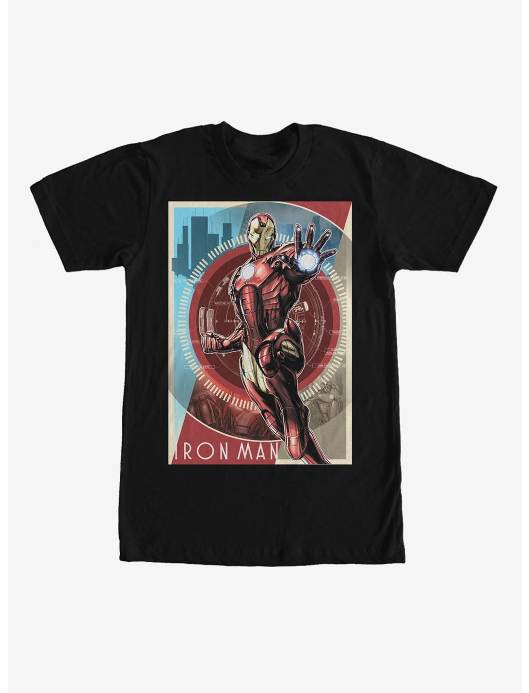 Marvel Iron Man Schematic T-Shirt, BLACK, hi-res