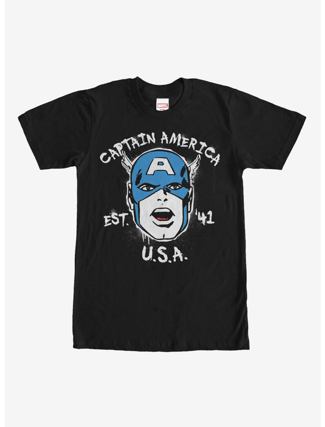 Marvel Captain America Est 1941 T-Shirt, BLACK, hi-res