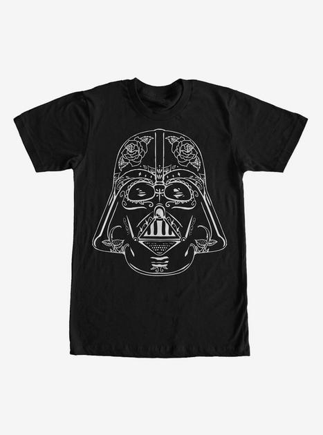 Star Wars Darth Vader Sugar Skull T-Shirt - BLACK | BoxLunch