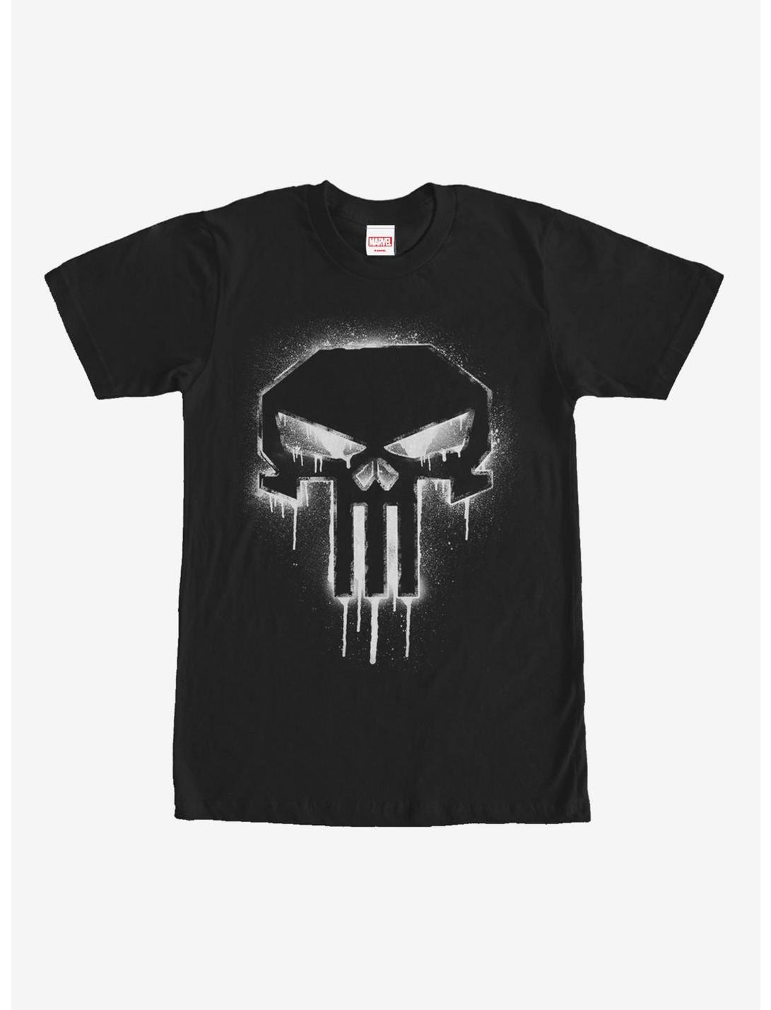 Marvel Punisher Drip Skull Symbol T-Shirt, BLACK, hi-res