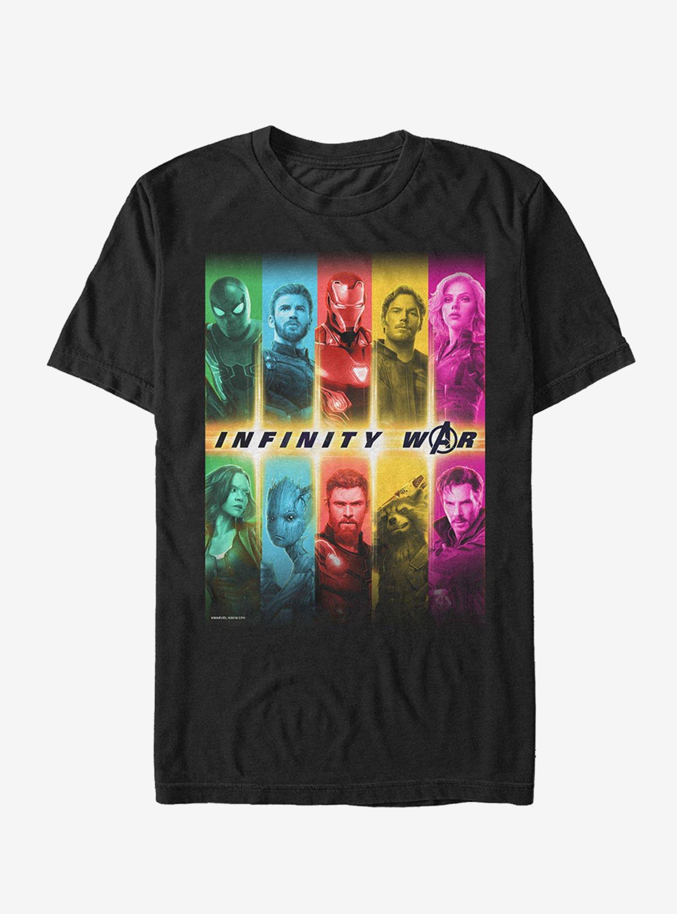Marvel Avengers: Infinity War Hero Rainbow Panel T-Shirt, , hi-res