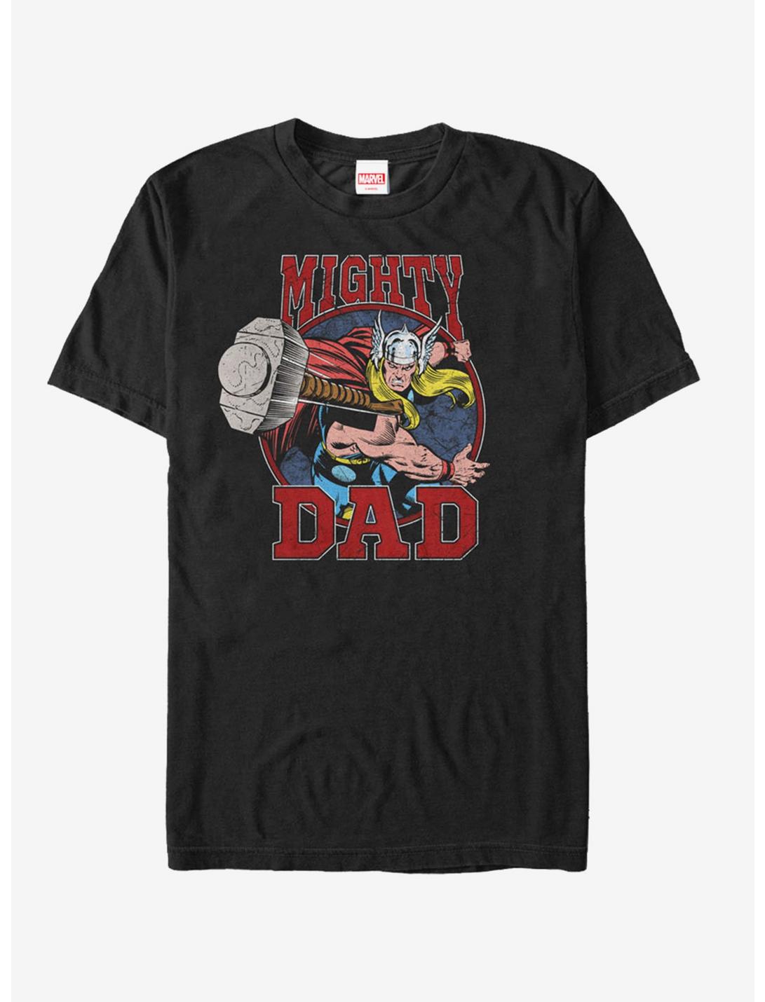 Marvel Father's Day Thor Mighty Dad Hammer T-Shirt, BLACK, hi-res