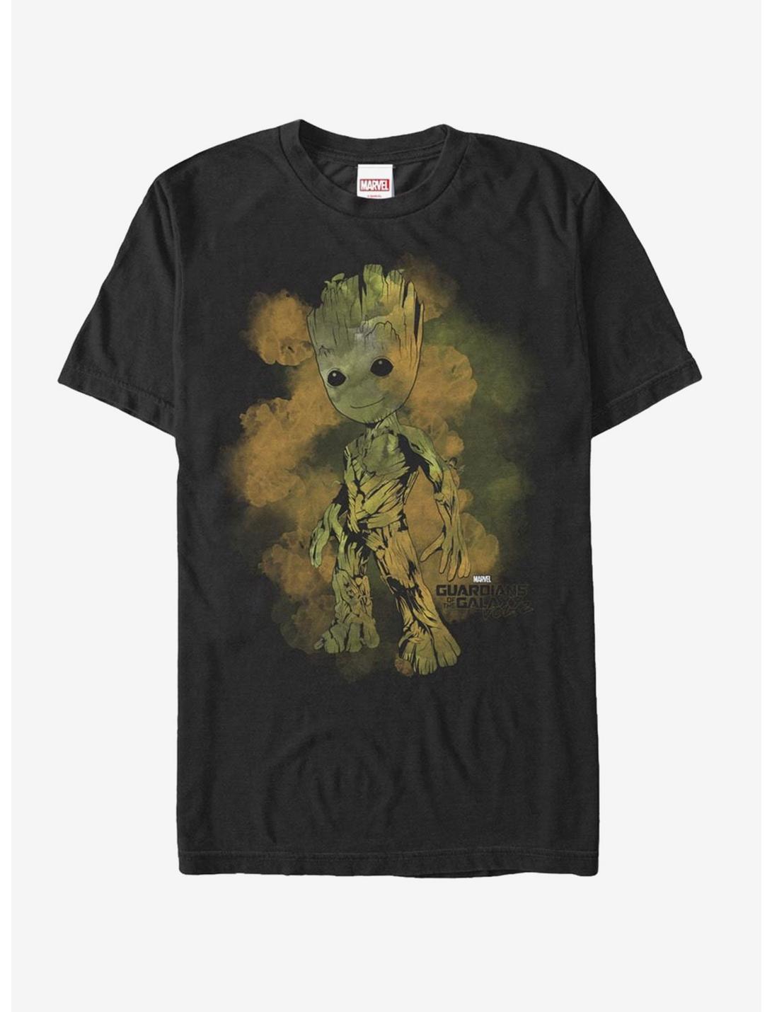 Marvel Guardians of Galaxy Vol. 2 Groot Smudge  T-Shirt, BLACK, hi-res