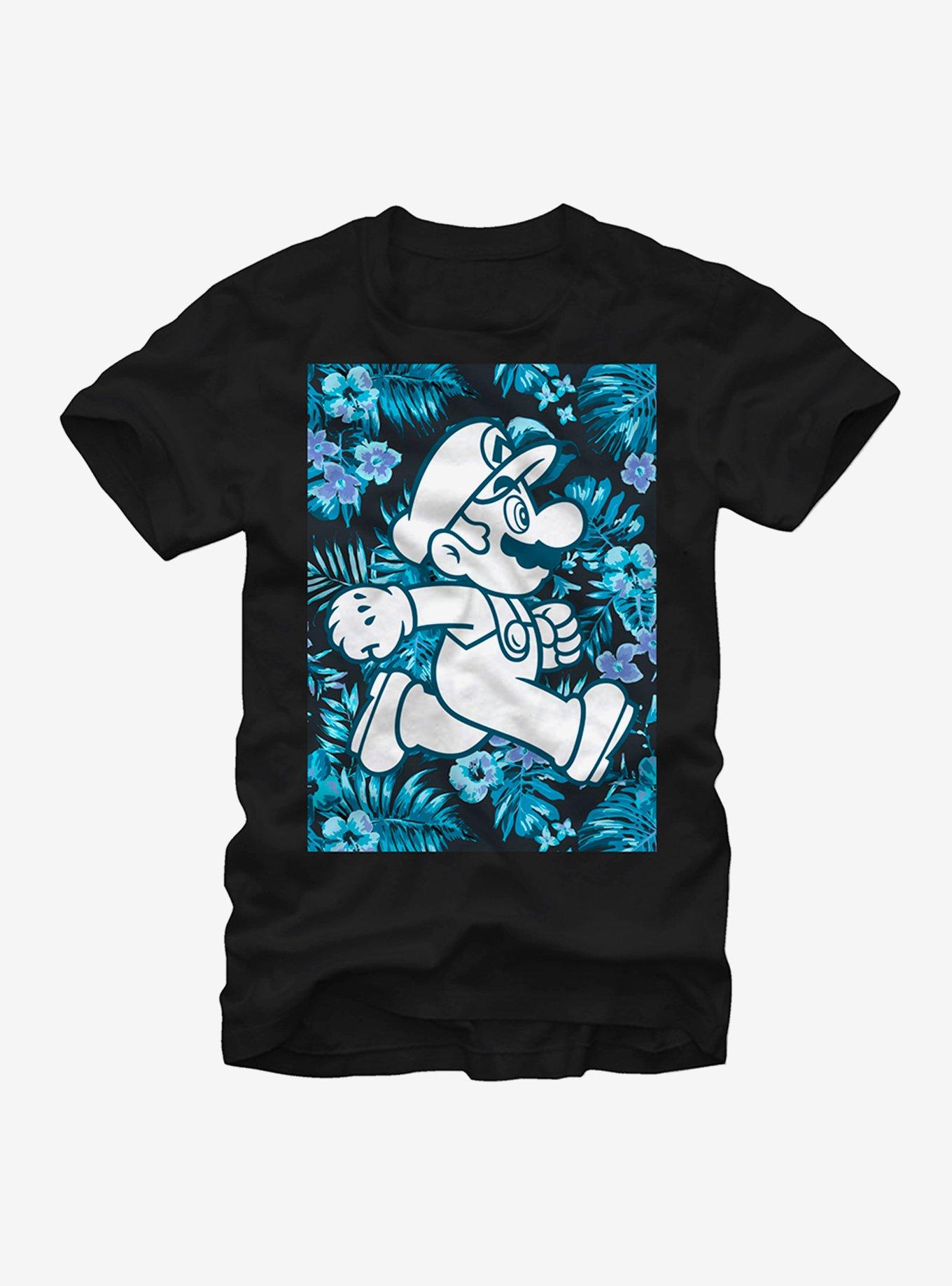 Nintendo Mario Floral Print Run T-Shirt, , hi-res