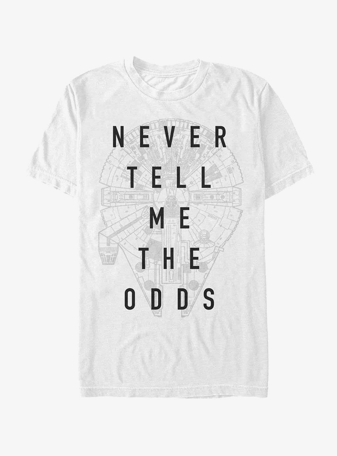 Star Wars Never Tell Odds Millennium Falcon T-Shirt, , hi-res