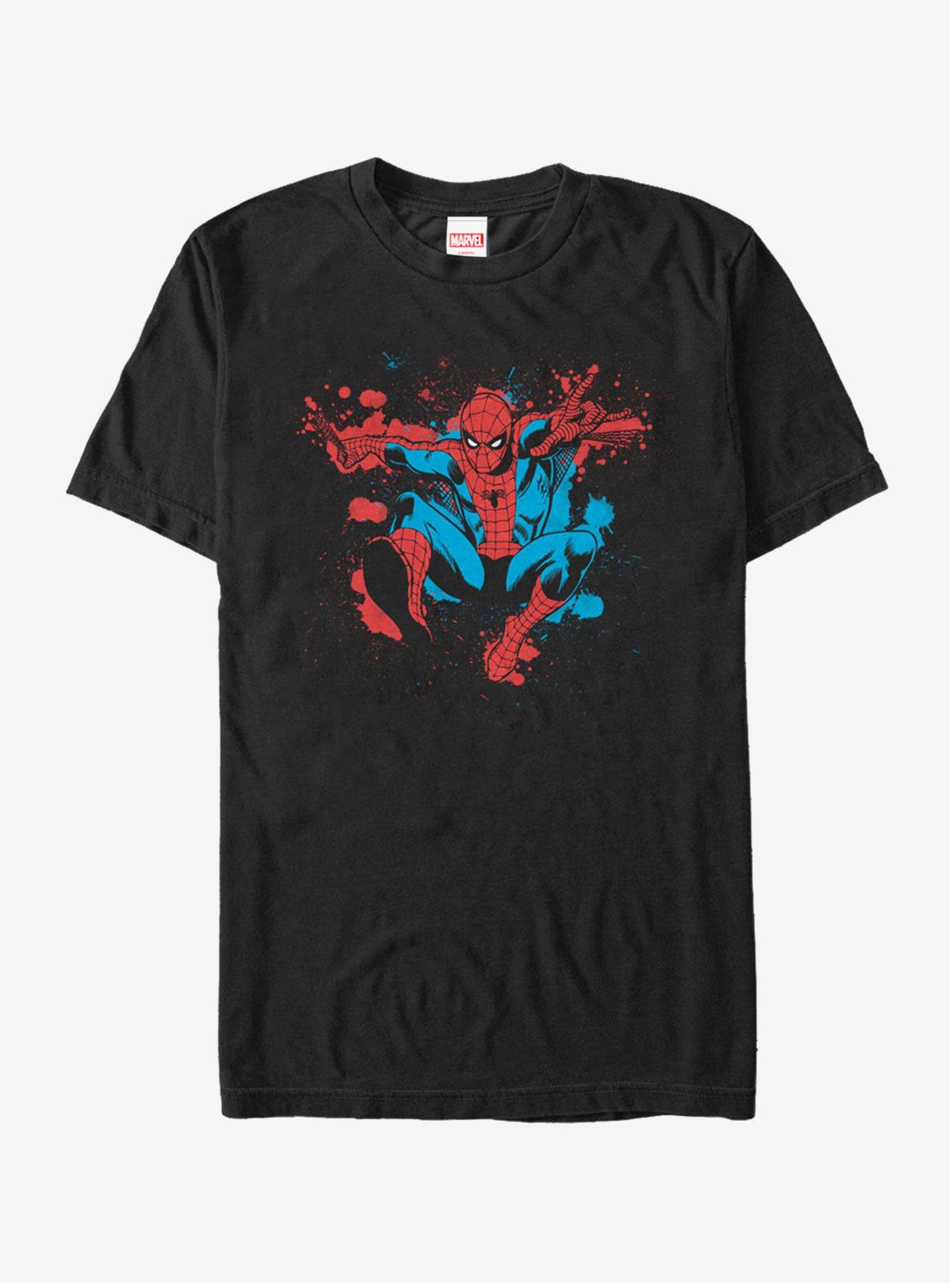 Marvel Spider-Man Paint Splatter Jump T-Shirt, , hi-res