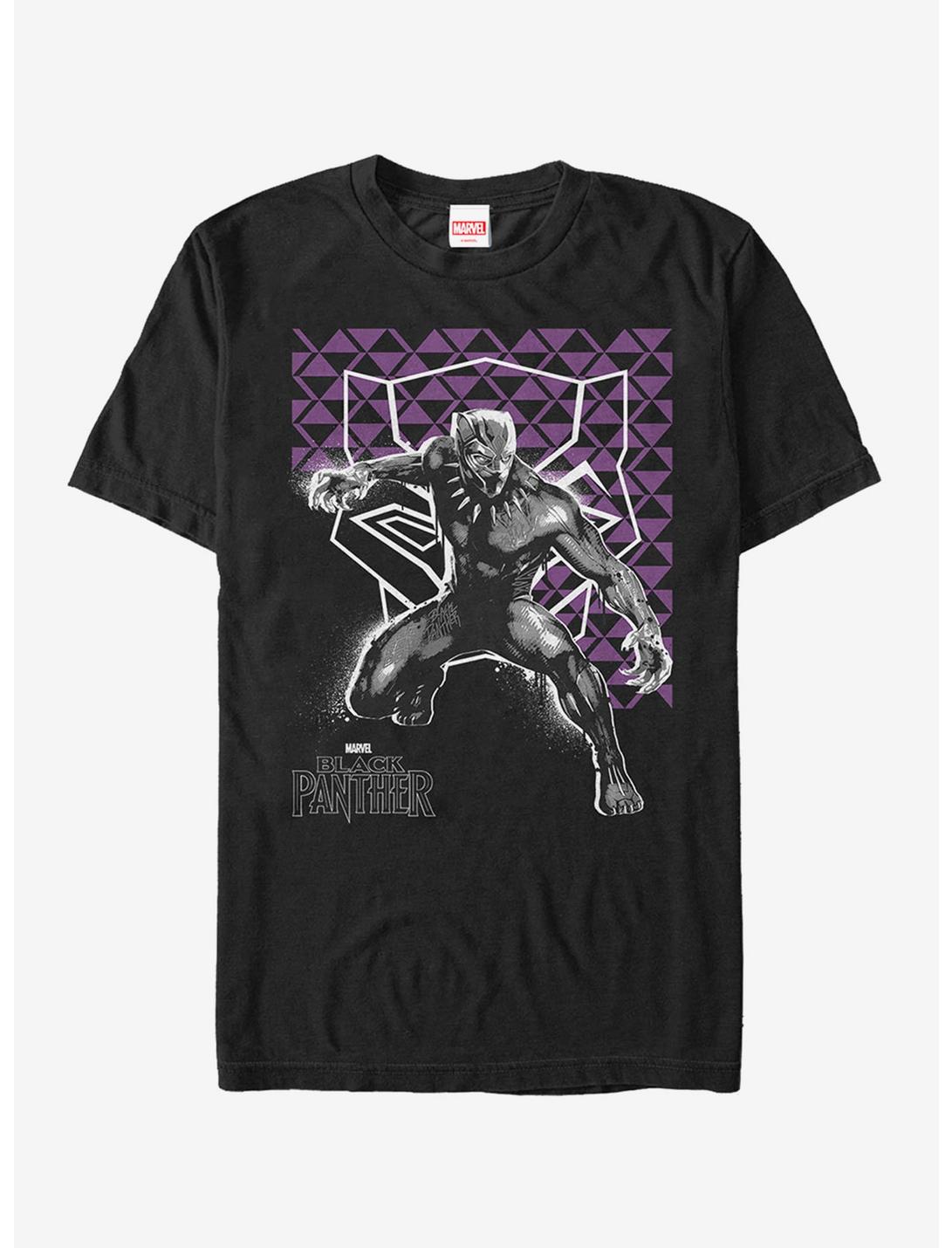 Marvel Black Panther 2018 Geometric Pattern T-Shirt, BLACK, hi-res