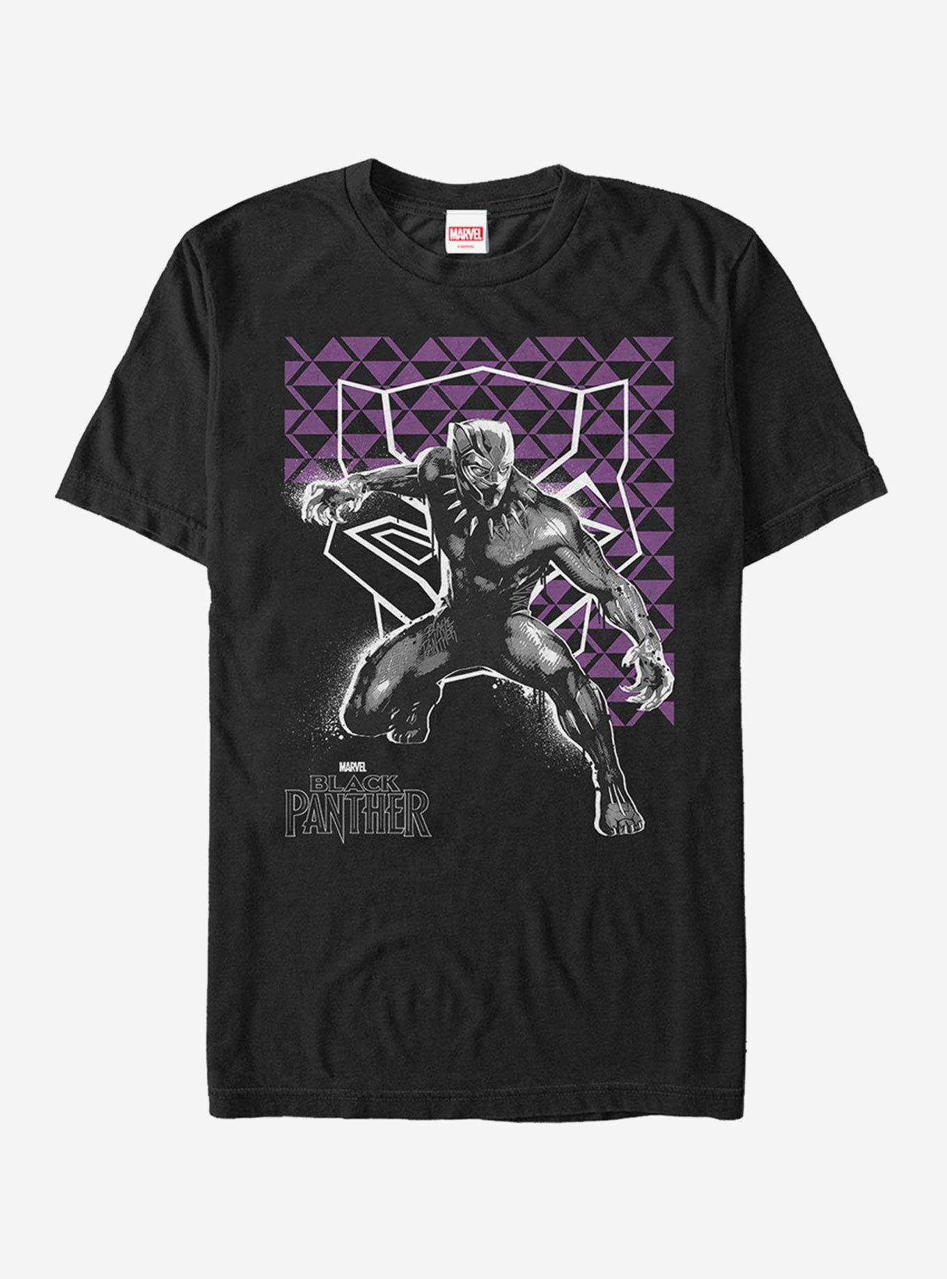 Marvel Black Panther 2018 Geometric Pattern T-Shirt, BLACK, hi-res