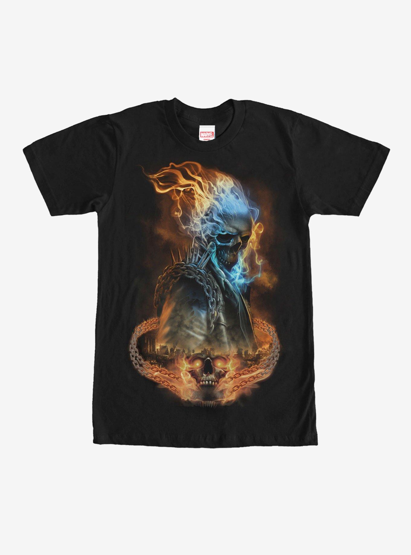 Marvel Ghost Rider Hellfire Chain T-Shirt, BLACK, hi-res