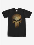 Marvel Punisher Aged Skull Symbol T-Shirt, BLACK, hi-res