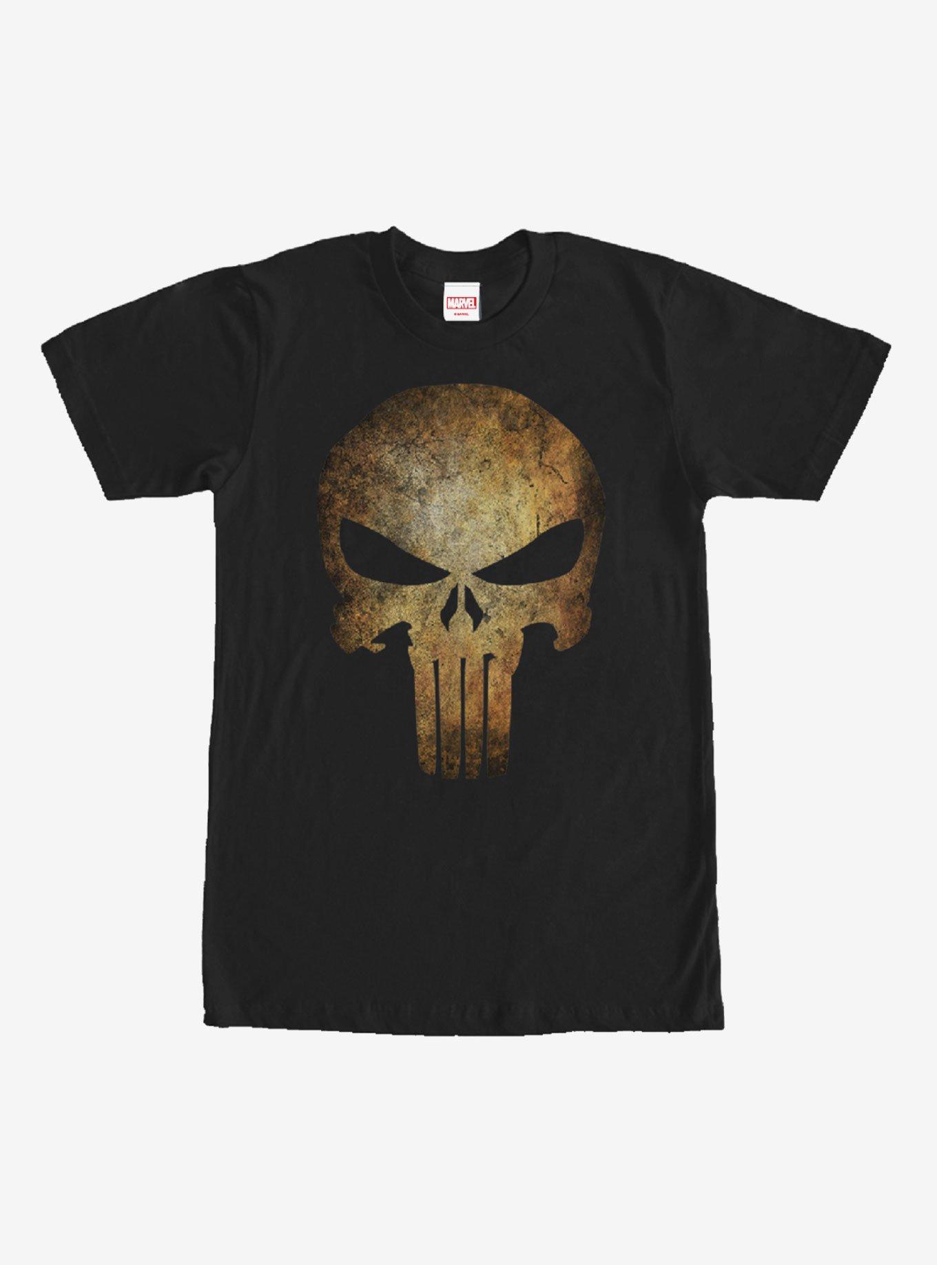 Marvel Punisher Aged Skull Symbol T-Shirt, , hi-res
